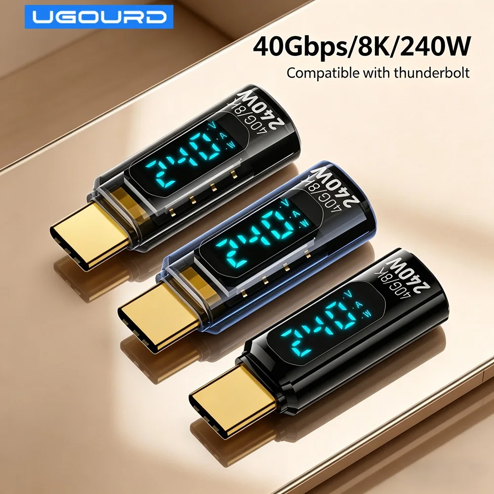 Thunderbolt 4 3 Adapter with Digital Display 40Gbps USB4 USB