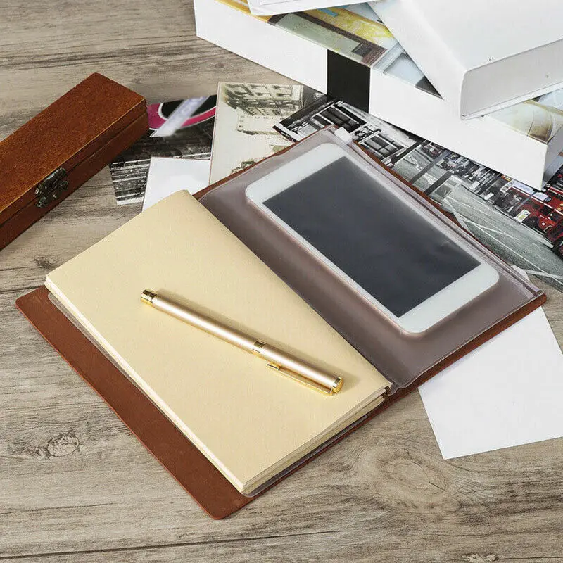 Imagem -04 - Vintage Handmade Leather Sketch Book Diário Caderno Diário Conta Mão Agenda Notepad Papelaria Escola