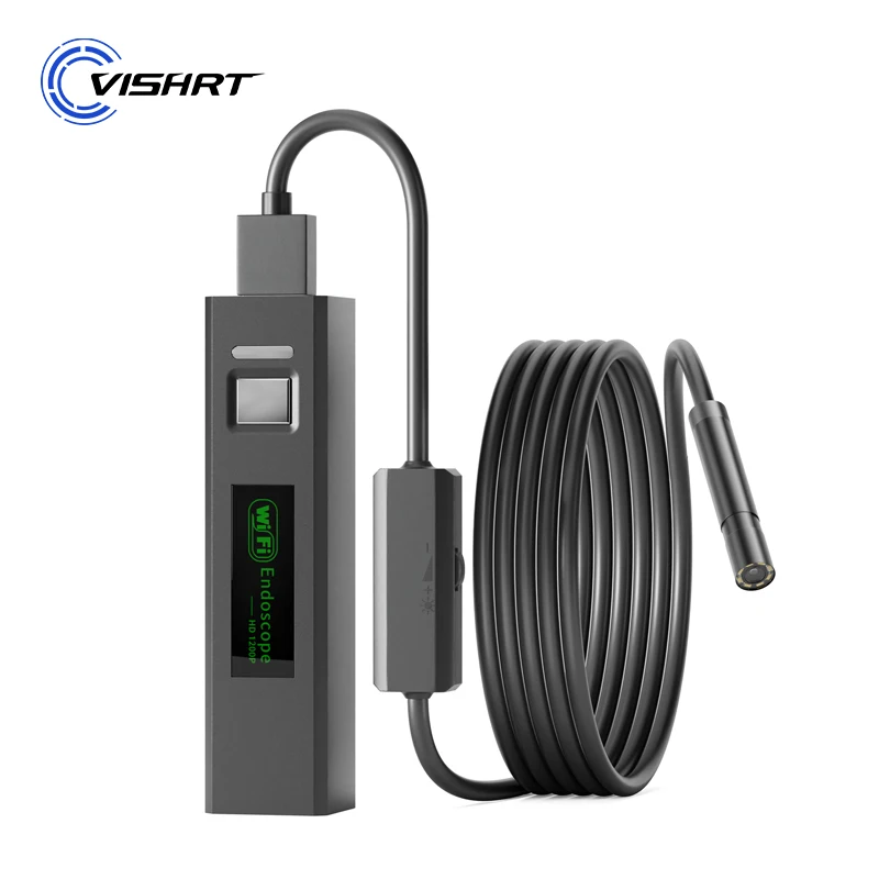 Industrial WiFi Endoscope camera 2.0MP for iPhone Android Phones 1080P HD Waterproof Inspection Car Sewer Borescope camera