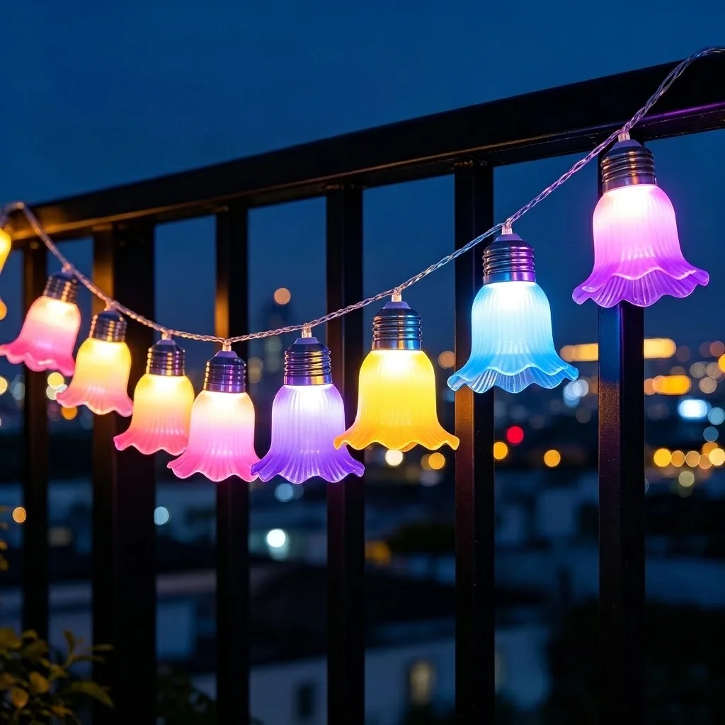 LED Lily of the Valley Fairy Lights Waterproof 8 Modes Bell String Light Outdoor/Indoor Garden Fence Christmas Party Home Decor