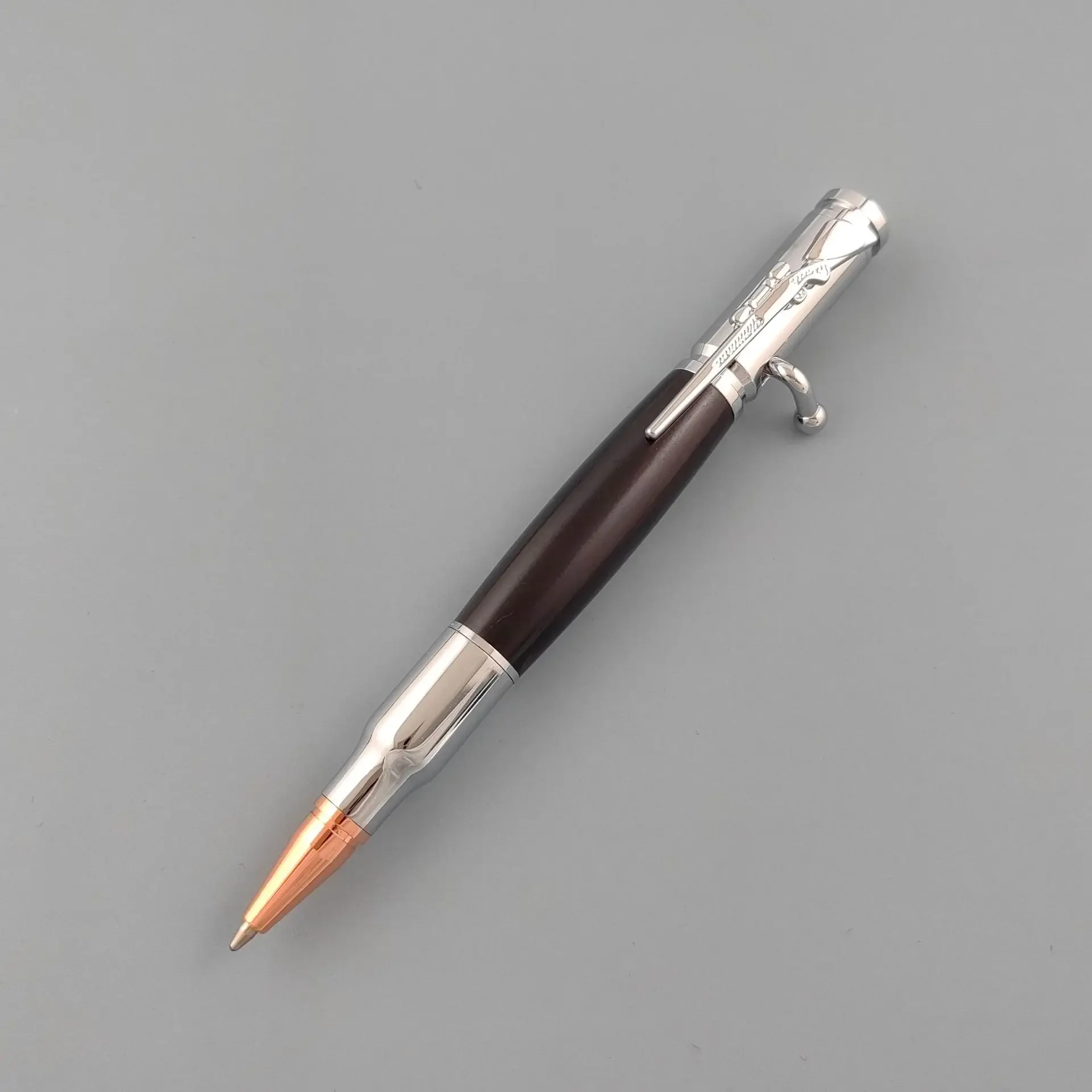 Professioneller Bolt Action-Kugelschreiber – 1 Stück langlebiger Metall-Holzstift, Geschenk für Reisen, Büro, Schule, Hochzeit – Detail 14