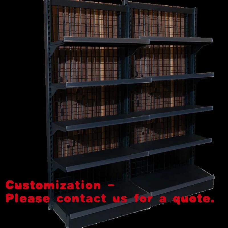 custom.Heavy Duty Iron Powder Coated Single-sided Supermarket Shelves Gondola Racks Easy Assembly Convenience Stores Snack S