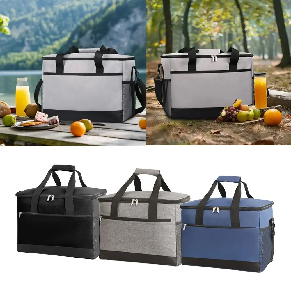 18/30/35L Lunch Box Large Adjustable Shoulder Strap Insulated Lunch Bags Soft Leakproof Lunchbox for Beach Picnic Travel