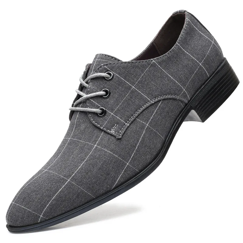 Zapatos de lona de diseñador italiano para hombre, zapatos formales de oficina para hombre, zapatos de vestir derby de talla grande, zapatos de boda oxfords, 2024