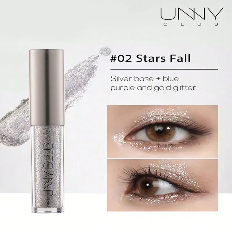 Sombra líquida brilhante, diamante flash, brilho, sombra brilhante de longa duração, leve, suave