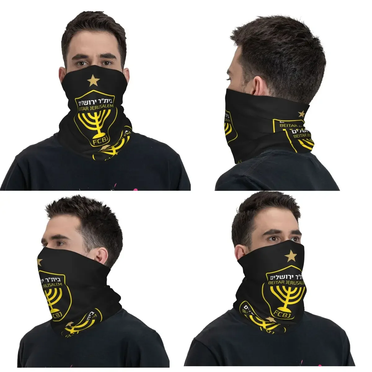 Israeli semi football club Beitar Jerusalem Bandana collar leg mask print scarf multi-purpose ski mask installation unisex adult