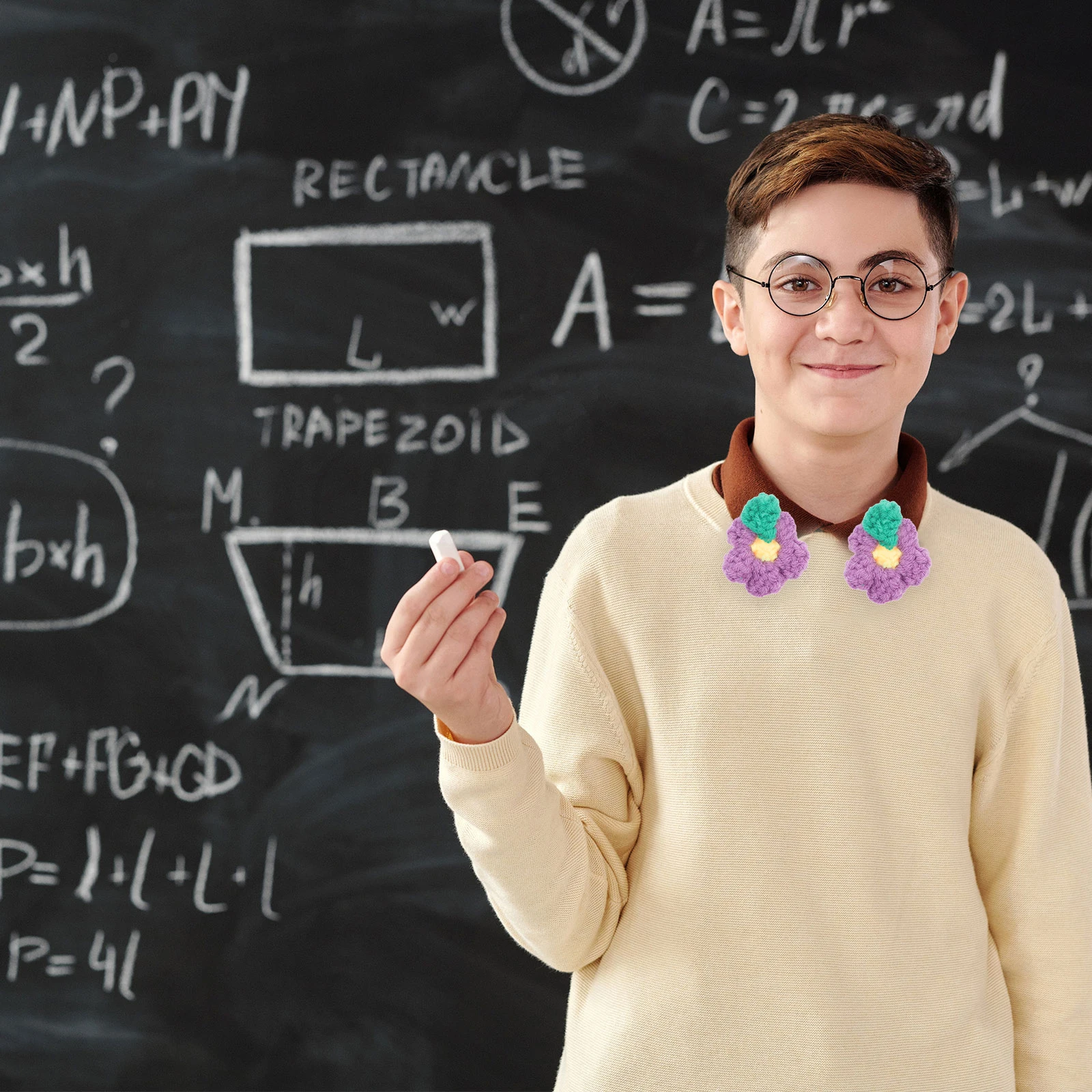 

Floral Sew Patches Knitting Yarn Flowers Dress Shape Clothes Appliques Decoration H made Flower Accessories DIY Decors Garment