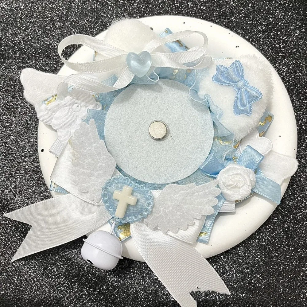 

Plush Ear Anime Badge Display Base Lacework Handmade Anime Itabag Display Holder Colorful with Wings