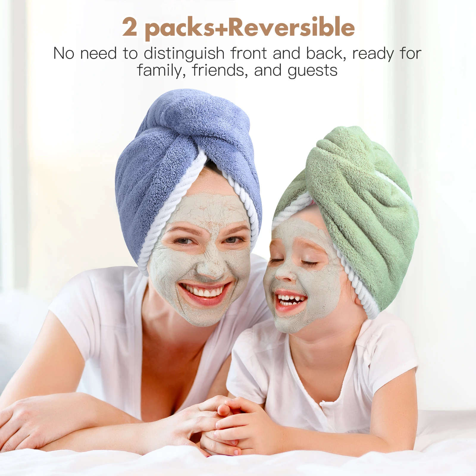 

2 Pcs Hair Dry Hat Set Miss for Coral Fleece Ultra Absorbent Quick Drying Towel