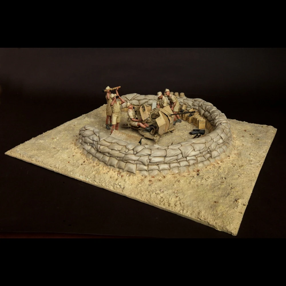 

1/35 resin soldier model GK German artillery (5 figures) Unassembled and unpainted DIY kit 834