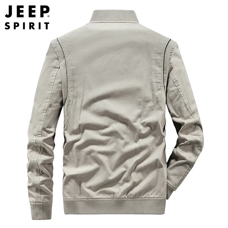 JEEP SPIRIT Autumn Winter Casual Jacket Men  Versatile Sports Breathable Coat Mens Fashion Comfortable Baseball Collar Overcoat