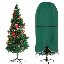 Christmas Tree Cover with Adjustable Straps, Durable Upright Xmas Tree Storage Bag with Zipper Drawstring Waterproof Dustproof