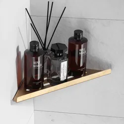 Corner Shelf Shower Triangular Bathroom Stainless Steel No-drill Wall Mount Punching Shower Shampoo Storage Rack Accessories