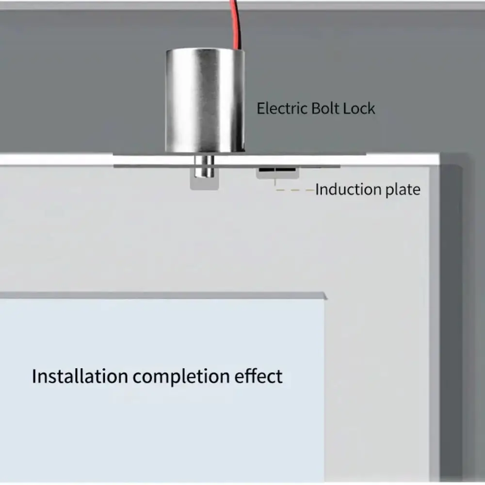12V Electric Drop Bolt Lock Waterproof Embed Install Mortise Bolt Locks Normally Closed Stainless Steel Magnetic Induction Lock