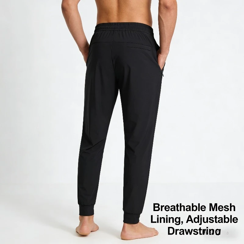 

Лето 2026, легкие мужские повседневные брюки, дышащие свободные высокоэластичные спортивные брюки