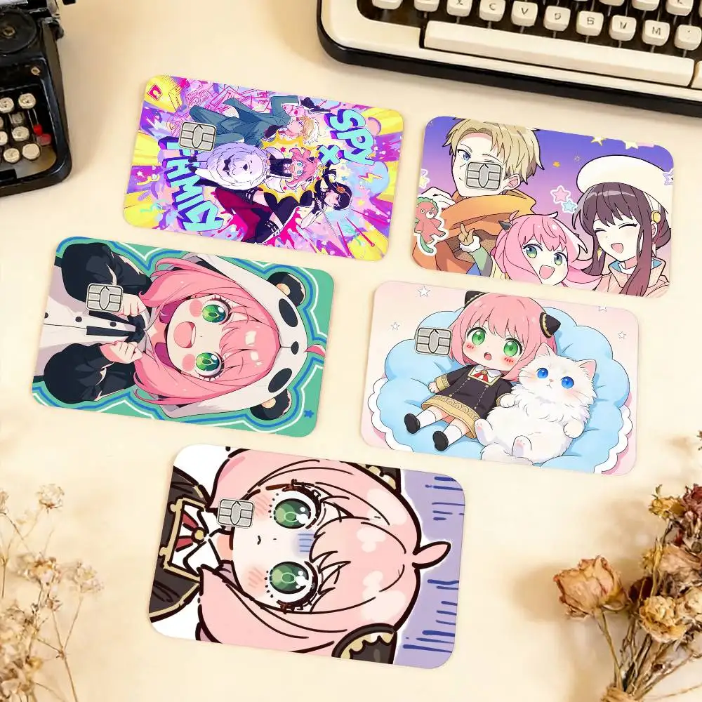 

Cute Anime SPY X FAMILY Waterproof Film Skin Cover Credit Card Stickers Debit Front Bank Bus Pass