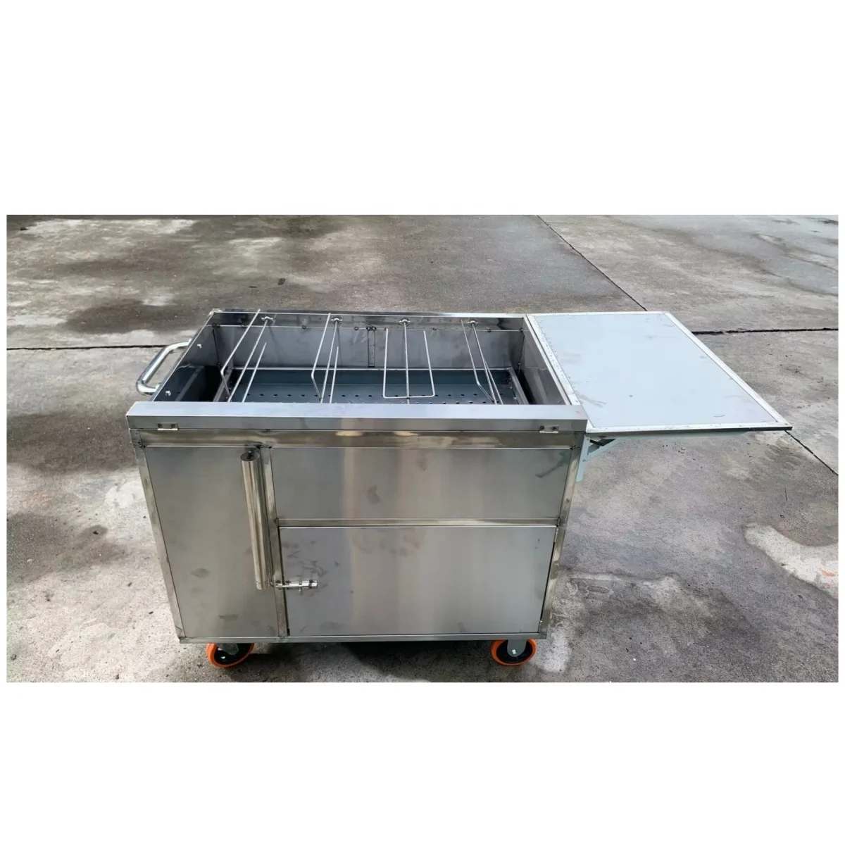 Hand-push Small Middle East Barbecue Charcoal Grilled/gas Turkey Rotisserie Machine Commercial Automatic Rotary Chicken Oven