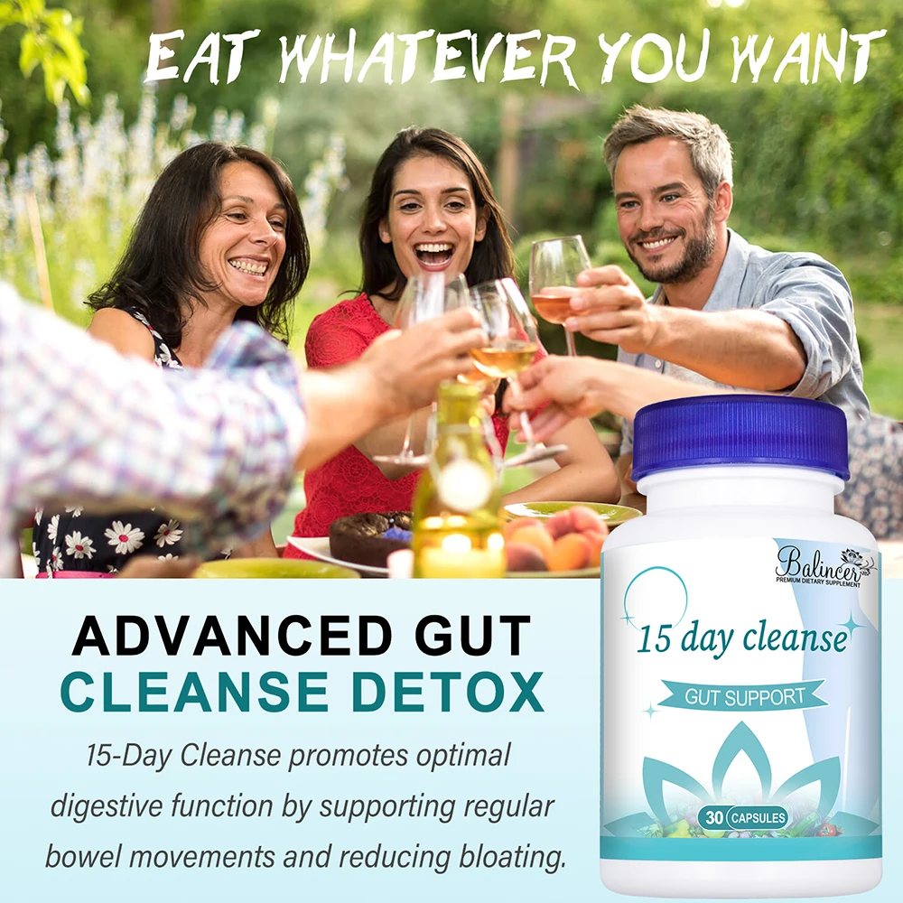 Gut Health Supplement Improve Digestive Comfort 15 Day Cleanse Detox Gut & Colon Support Premium Capsules