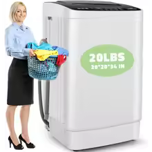 Nictemaw Portátil Lavadora, 20Lbs Capacidad Portátil Washer - Imagen 2
