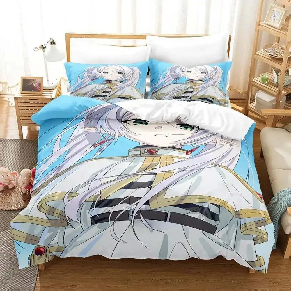 

New Anime Frieren Beyond Journey's End Bedding Set Single Twin Full Queen King Size Bed Set Adult Kid Bedroom Duvet cover Sets