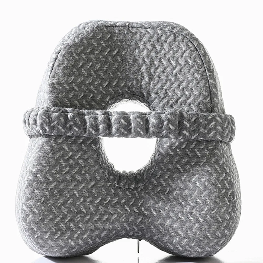 Hollow Chemical fiber Knee Pillow Gray 240 * 210 * 130mm Leg Pillow Knee Support Pillow For Sciatica Relief