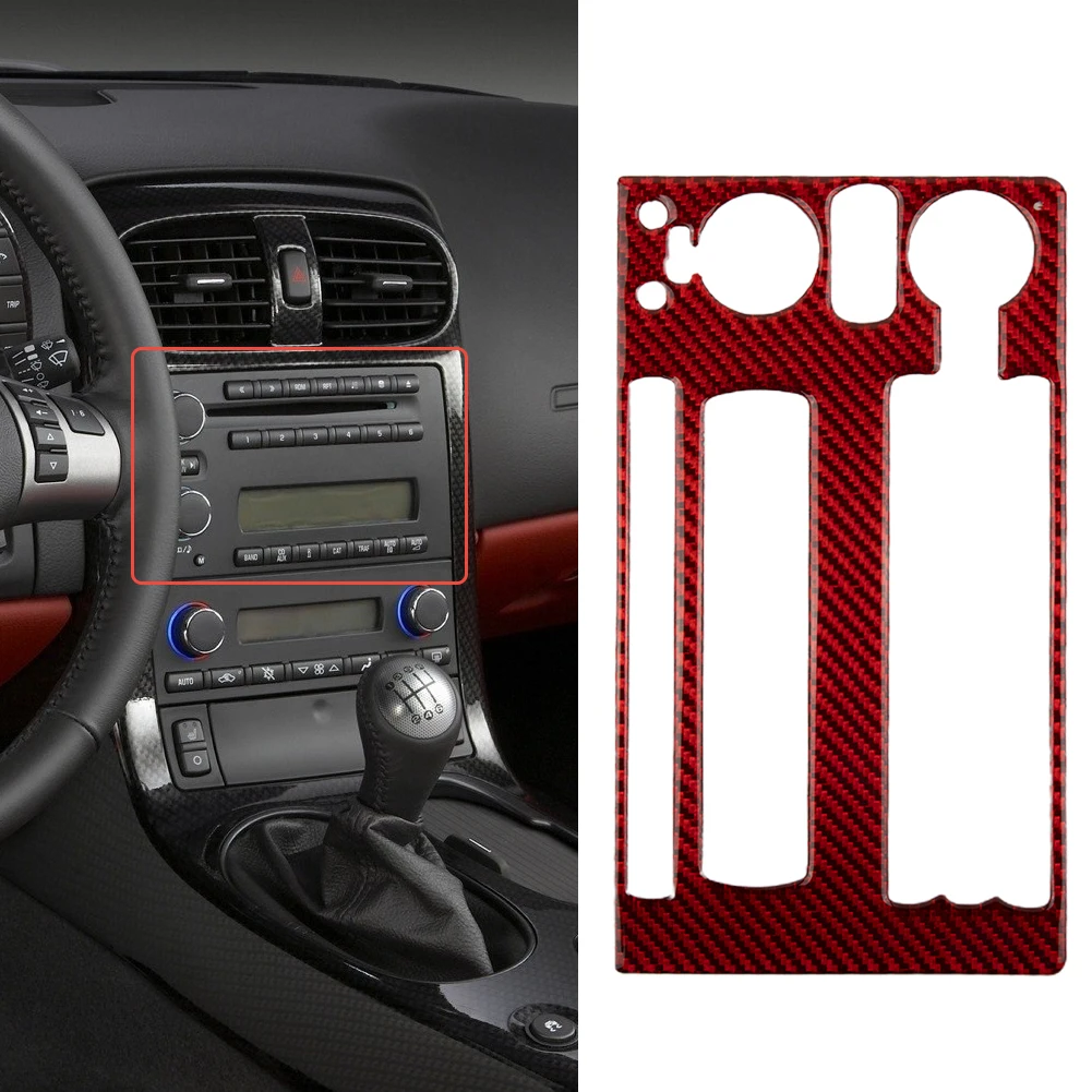 Brand New Control Panel CD Panel Trim Carbon Fiber Front Center Control High Quality High Temperature Resistant Red