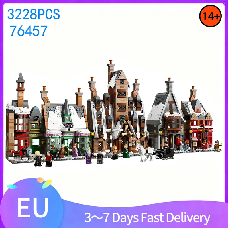 3228 pièces de blocs de construction du village de Hogsmeade, architecture, briques pour adultes et enfants, décoration de chambre, cadeaux d'anniversaire, compatibles avec le set 76457