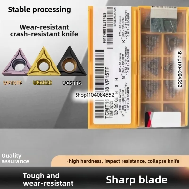 Replace Original Japanese Triangular Single-sided CNC Insert TCMT110204 TCMT110208 TCMT16T304 TCMT16T308 VP15TF UE6020 UC5115