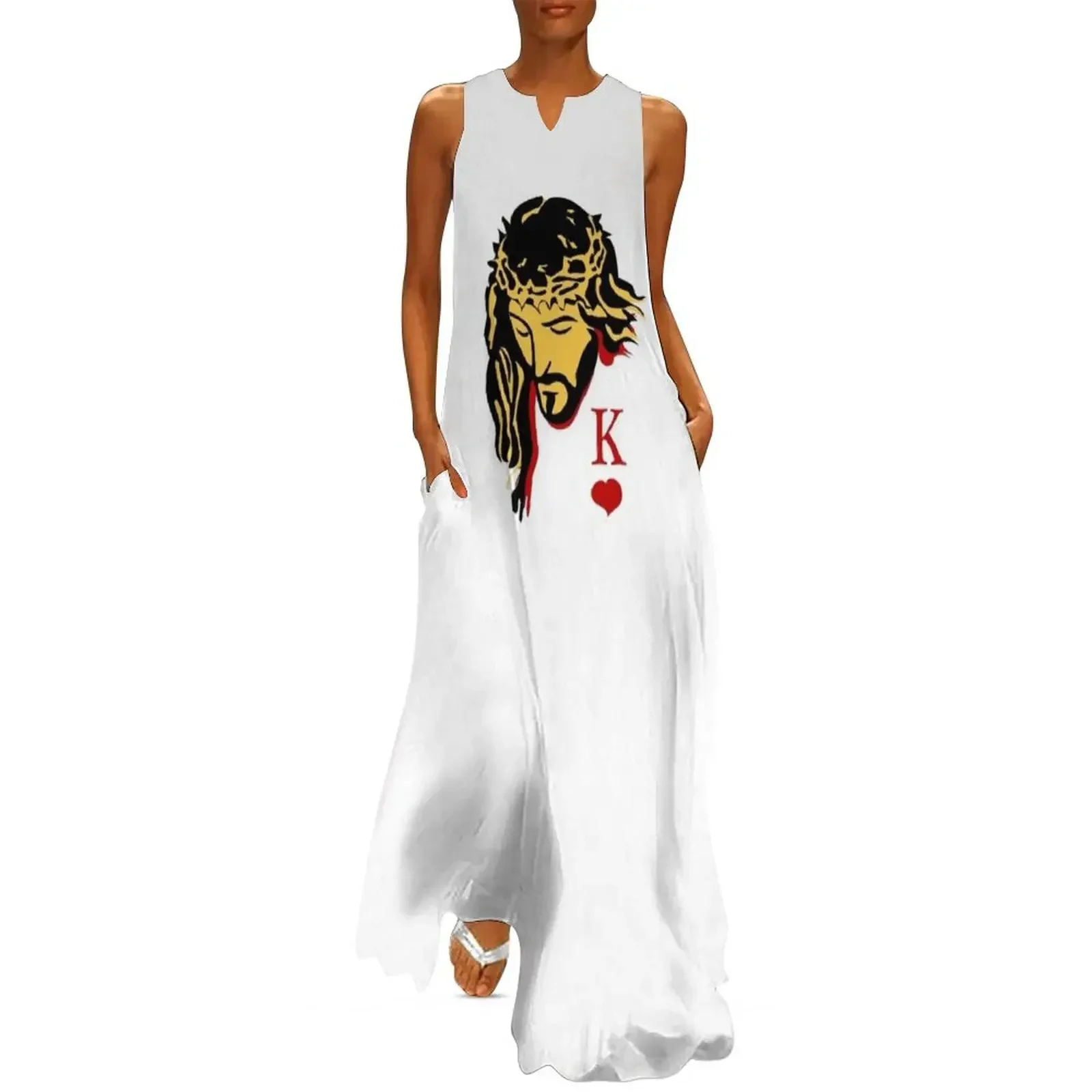

Christian Design - Jesus Christ - King Of Kings Long Dress Summer skirt summer dress women 2025 summer dress daily