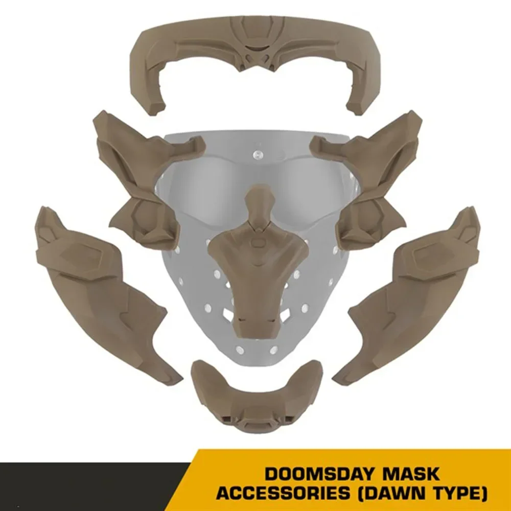 Tactical CS Games Protective Halloween Decoration Doomsday Mask Accessories Dawn type Magnetic Adsorption Armor For MA-150 Mask