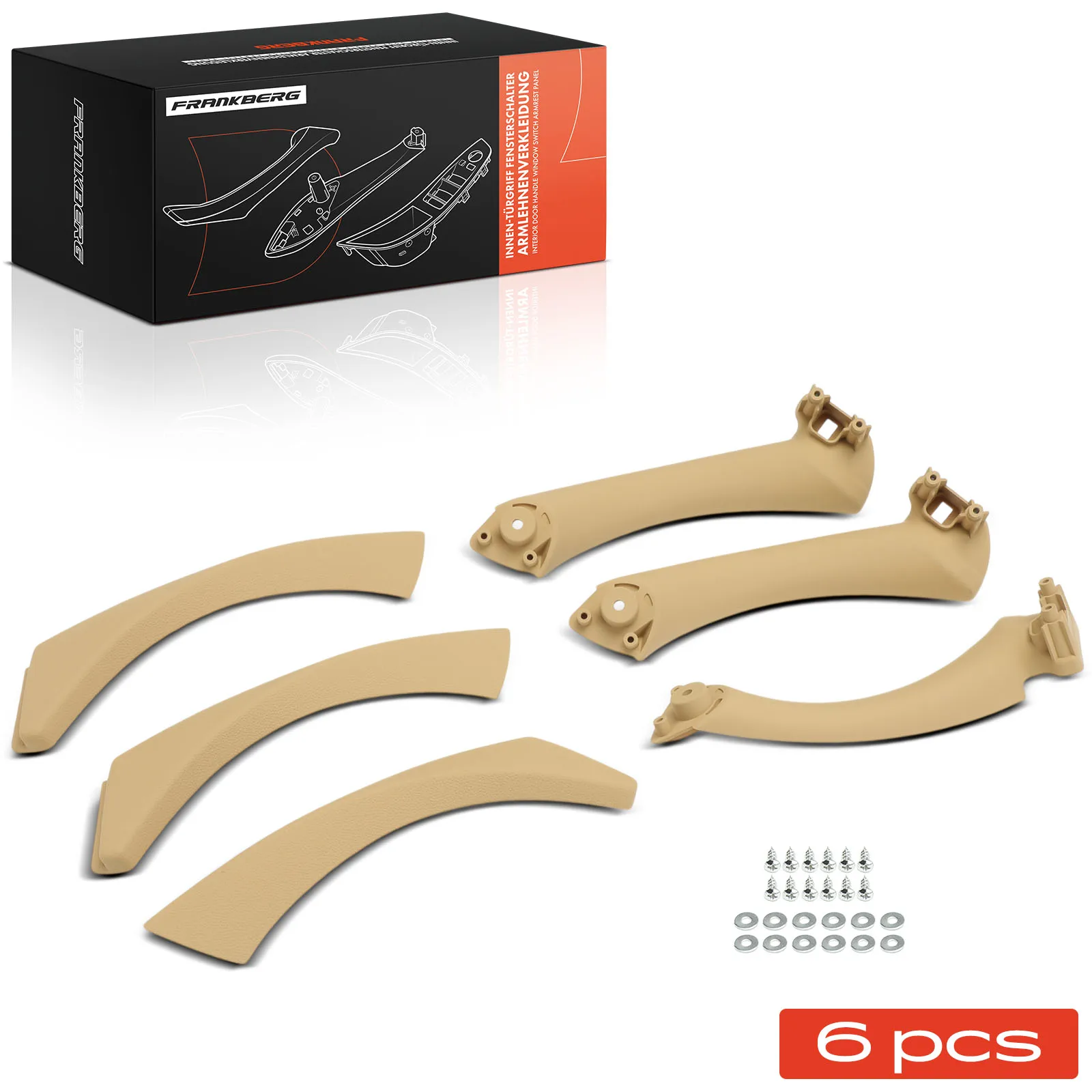 Frankberg 6x Türgriff Innenausstattung Beidseitig für BMW 3er Cabriolet Coupe E90 E93 E92 51417230853 51419150340R 51419150339