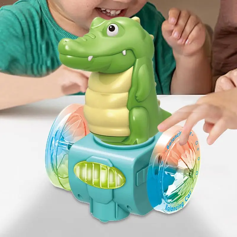 Brinquedos rastejantes para bebês, brinquedo interativo de barriga de crocodilo com luz e som, desenvolvimento de habilidades motoras finas, atraente cedo