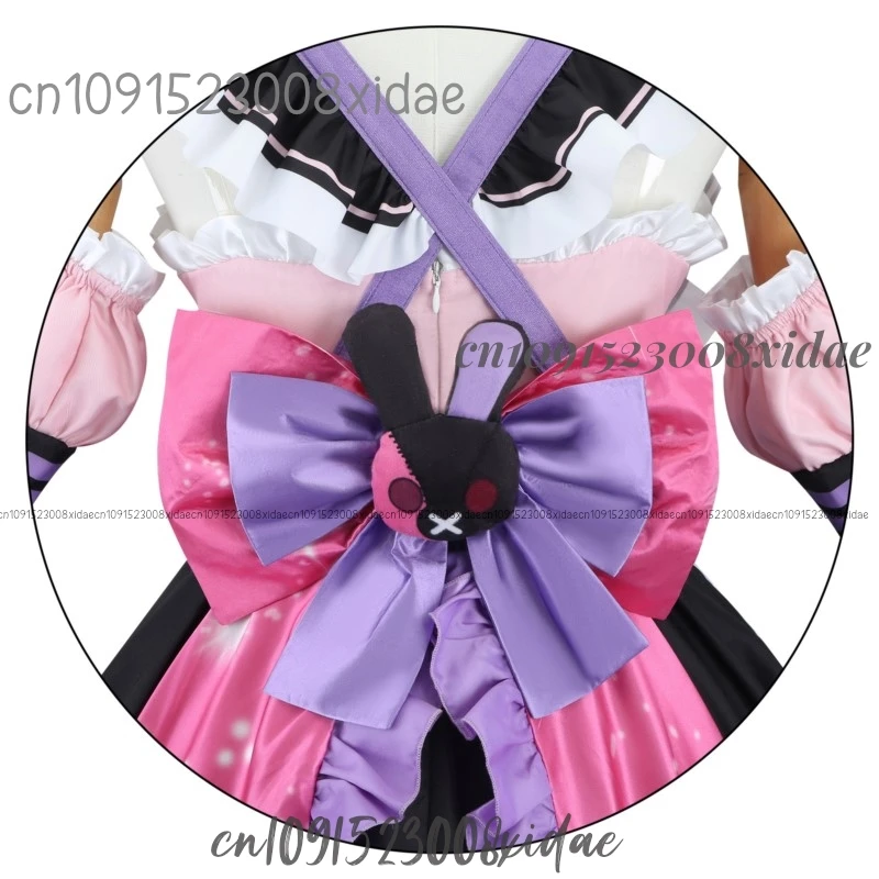 VTuber Maria Marionette Cosplay Costume avec perruque pour femme, robe, bas, sac, bande de sauna, accessoire de fête d'Halloween, mode, nouveauté