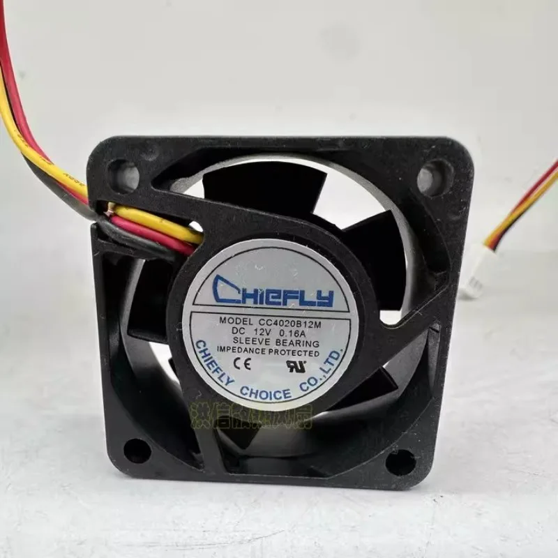For CHICFLY CC4020B12M DC 12V 0.16A Cooling Fan 40*40*20MM