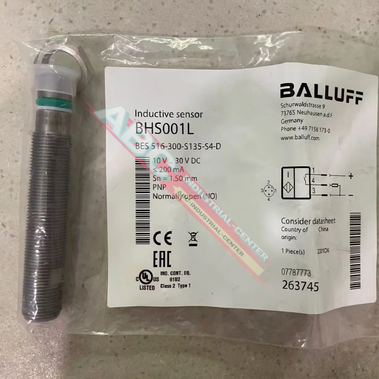 BES 516-371-SA15-C-S49 พรอกซิมิตี้สวิตช์เซนเซอร์ ใหม่เอี่ยม