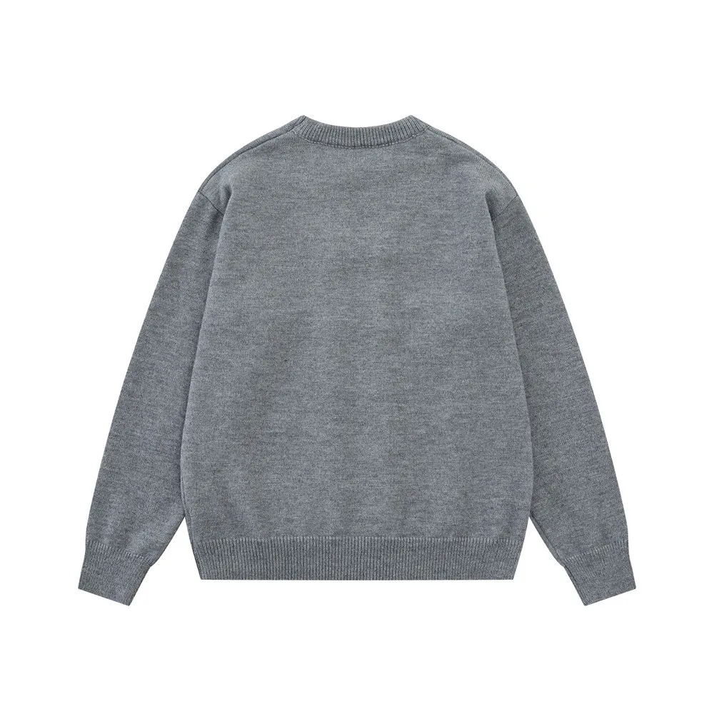 MWJLPWQ Contrast Color Diamond Pattern Jacquard Crew Neck Sweater Men American Trendy Vibe Spring Autumn Long Sleeve Tops 21009