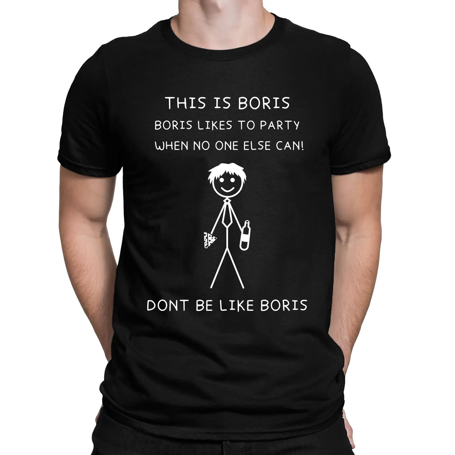 This Is Boris Stickman Likes To Party Partygate Funny Joke T Shirt and Kids Sizes