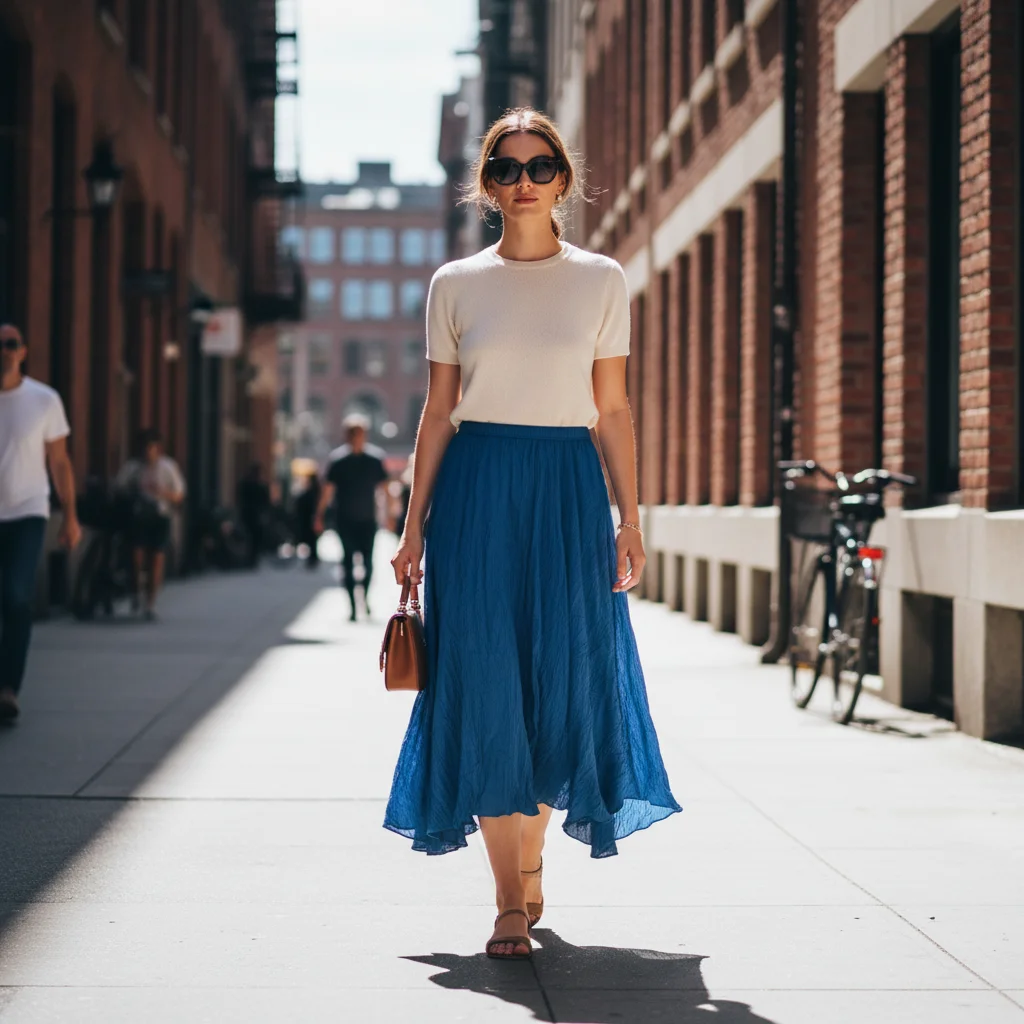 Women Fashion Midi Skirt Soft Fabric Casual Style Ladies Fashion Skirt Simple Daily Midi Skirt Elegant Ladies Skirt BC2214