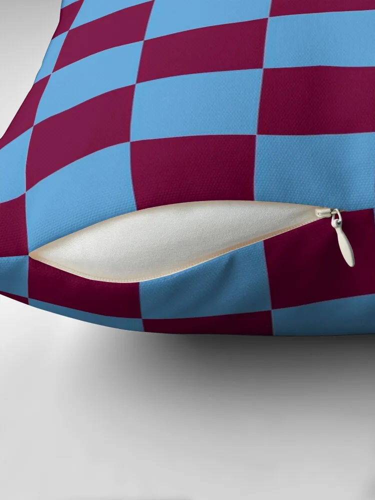 Aston Villa Claret and Blue Checkered Fan Flag Throw Pillow Decorative pillowcase Cushion Covers For Living Room pillow