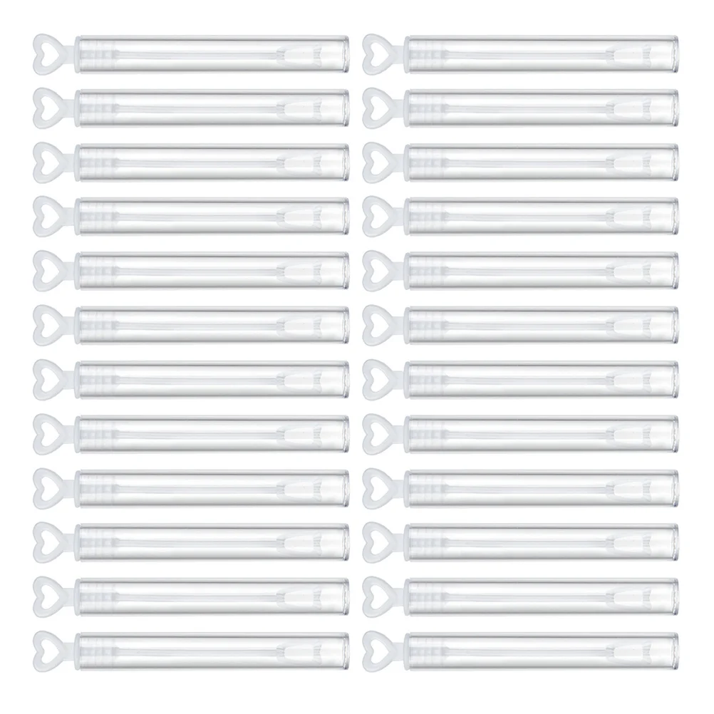 24 個ミニハートバブルワンドポータブル軽量セット子供のための屋外遊び夏休みギフトハートバブルワンドおもちゃ