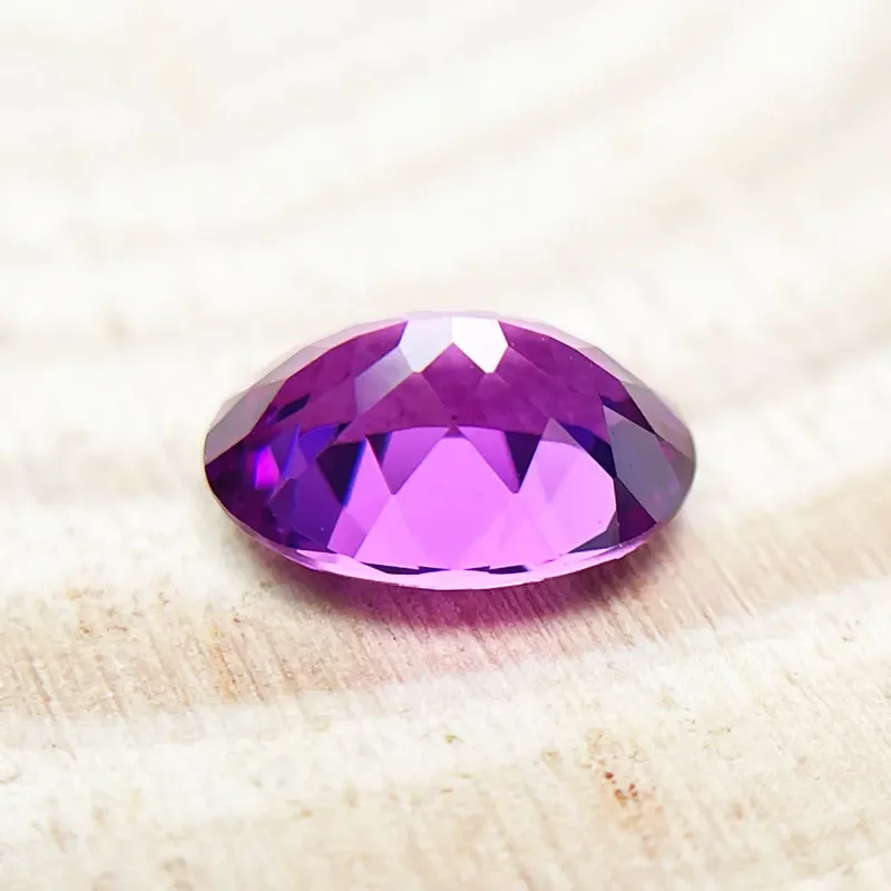 

Natural Purplish Red Color Lab Grown Sapphire Oval Shape Charms Gemstones Beads Diy Jewelry Making with Certificate Wholesale