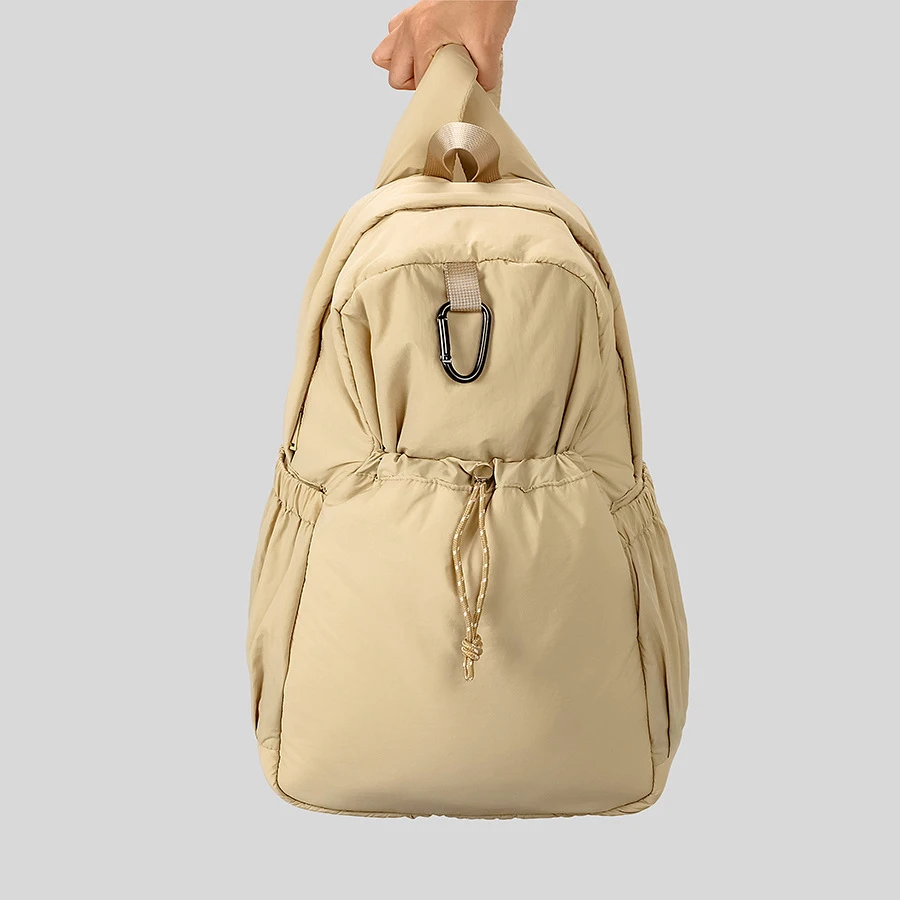 

Casual Nylon Padded Backpacks for Women Soft Puffer College School Bag for Girls Lightweight Travel Bag Autumn and Winter Bags
