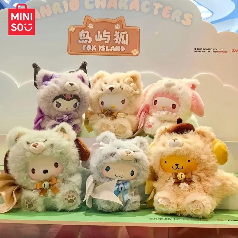

Оригинал в наличии MINISO Sanrio Island Fox виниловая серия слепая коробка аниме фигурка Kt украшение дома кукла девушка-сюрприз игрушки подарки