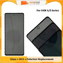 10PCS Ori Front Screen Outer Glass Lens With OCA Polarizer Film For Samsung A30 A50 A70 A40 A10 A20 A51 A71 OLED Replacement