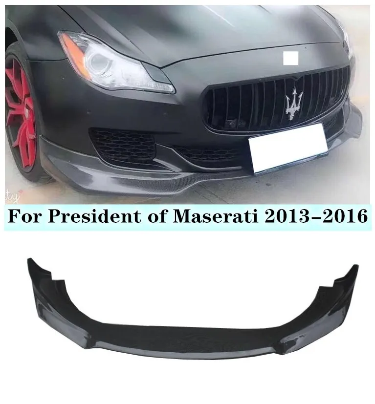 

Fits For Maserati Quattroporte 2013 2014 2015 2016 High Quality Carbon Fiber Bumper Front Lip Splitter Protector Cover