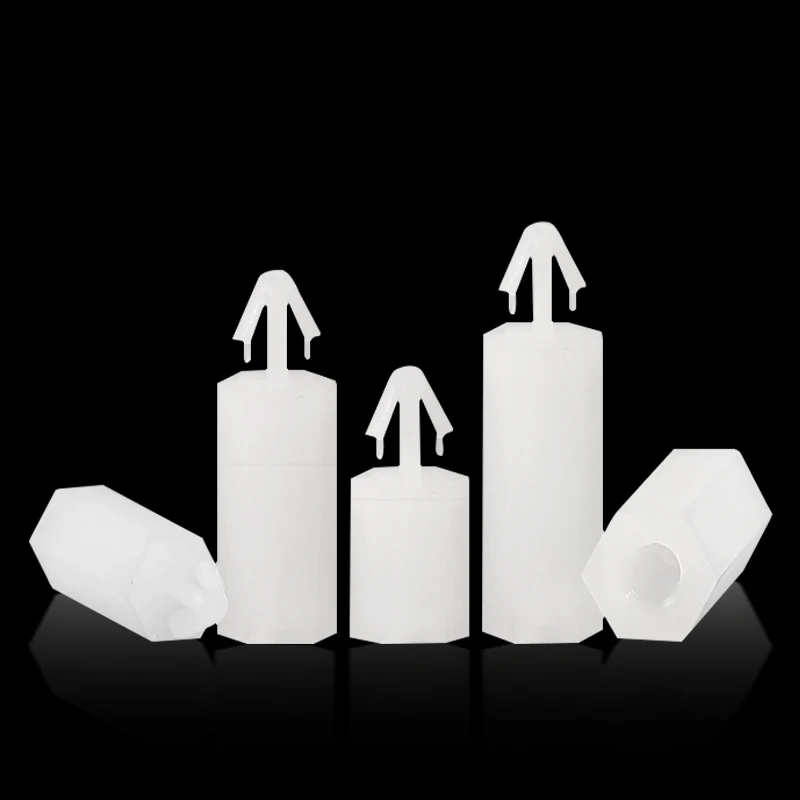 PCB مجلس فاصل Pilla M3 M4 الأبيض النايلون تباعد المسمار ل PCB لوحة دوائر كهربائية دفع في النايلون آخر عمود فاصل المواجهة الثابتة