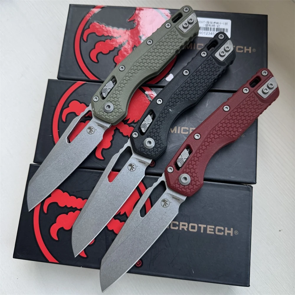 MSI Outdoor Camping Folding Knife Durable Plastic Handle EDC Tool Knife for Camping Backpacking Jungle Fishing Hand Tool Knife