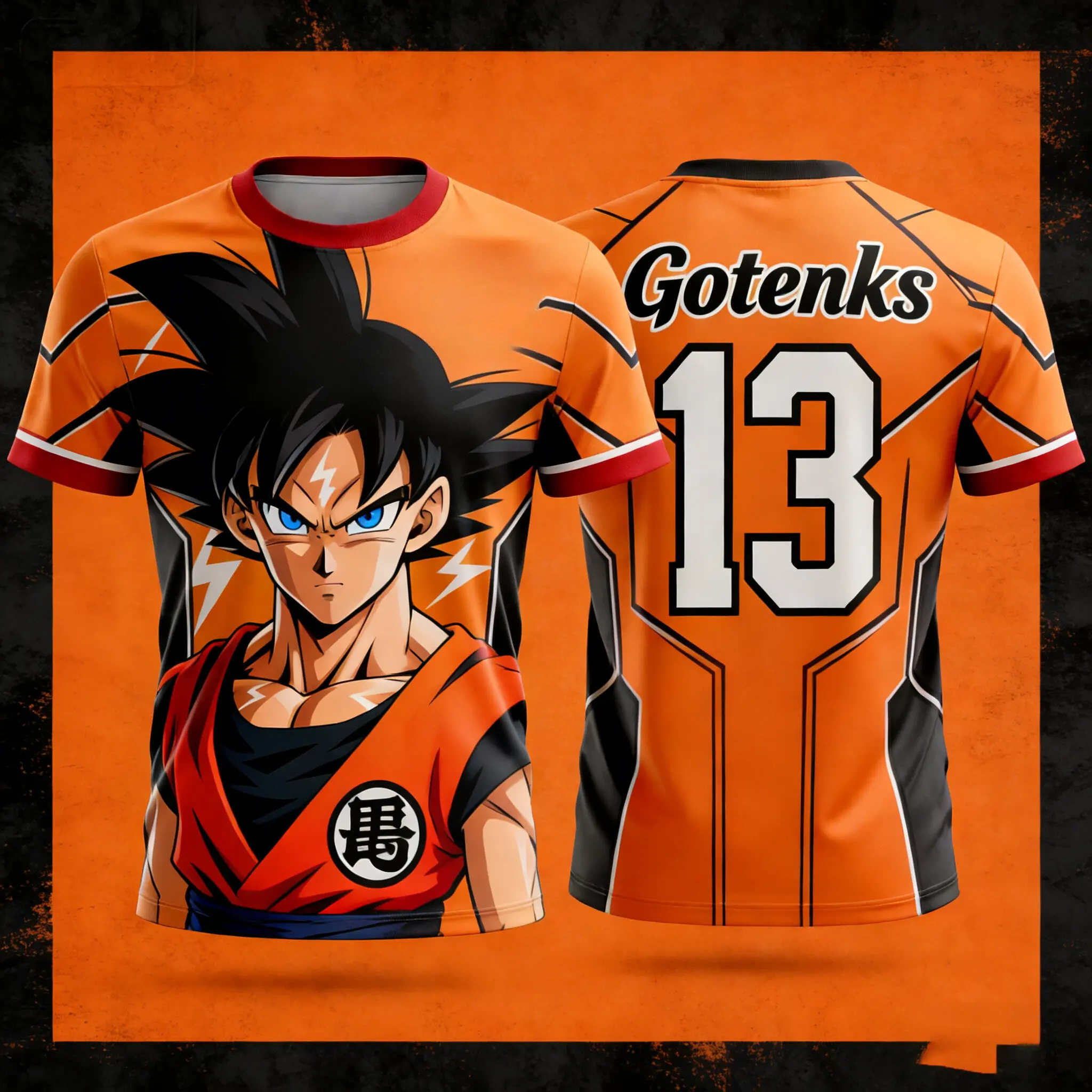 2026 Adult New Series Men's "Dragon Ball" Pattern 3D Printed Anime Style Children's Football Specialized Sports Shirt Breathable