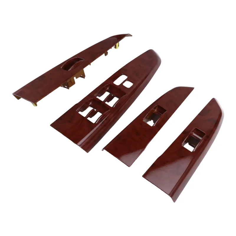 

Durable-4PCS Front+Rear Door Armrest Trim Panel Window Switch Bezel For Toyota Hilux 05-14 4271-0K010 74272-0K010 74231-0K020