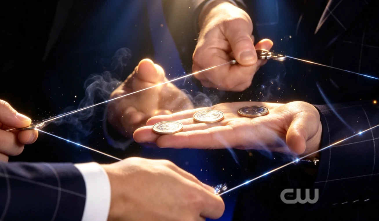 Ultimate Coins Through Glass CTG Ultra Magic Tricks Visual Coin Penetration Close Up Illusion Gimmick Prop Professional Magician